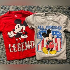 Disney Mickey Mouse Kids Tees - Red and Gray